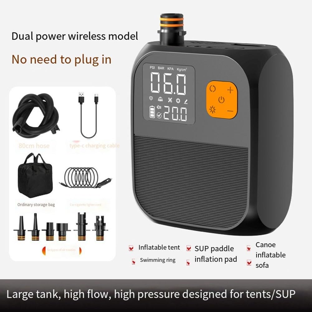 Pompa Gonfiaggio Wireless 100L/min Portatile