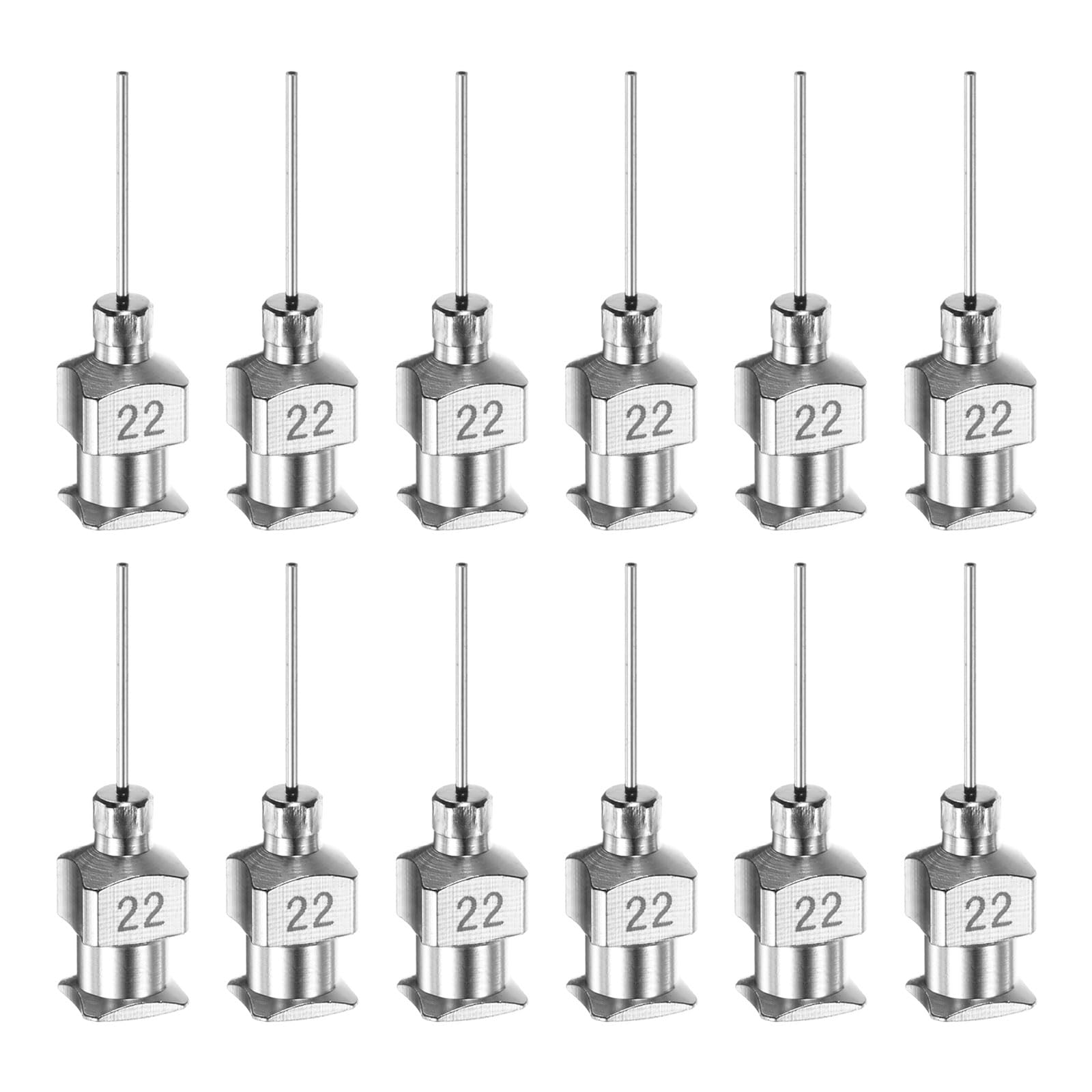 HARFINGTON 12pcs 18Gauge Stainless Steel Dispensing Needles, 1/2" All Metal Glue Needle Tube Blunt Tips Luer Lock for Thick Liquids, Ink, Glue, Lab Use — Amazon image 20