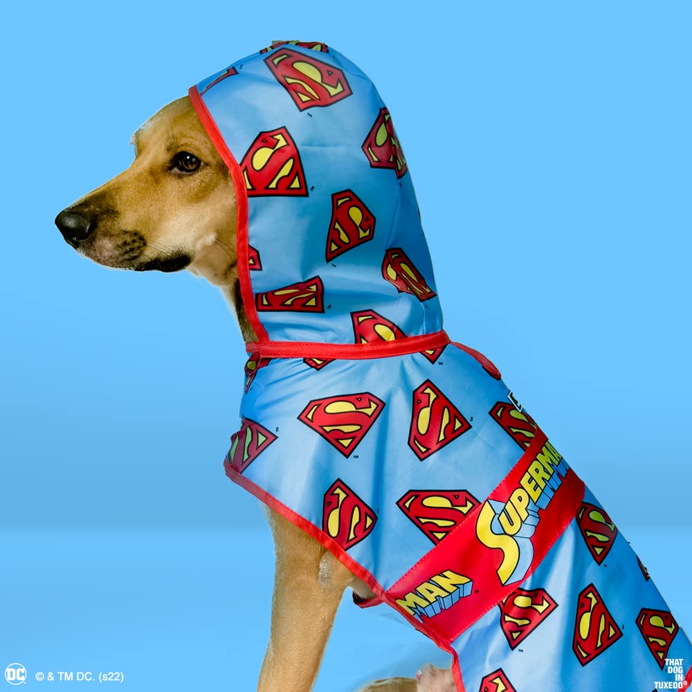 That Dog In Tuxedo X Superman Dog Raincoat -Double Layered/Water Resistant/Easy to wear (Sky Blue, 16) (B07DL25GNH) Amazon Price History, Amazon Price Tracker