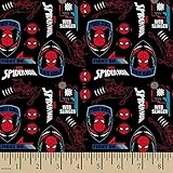 Fat Quarter 1/4 Yard - Spiderman Web Slinger Sewing Fabric 100% Cotton (18' x 22')