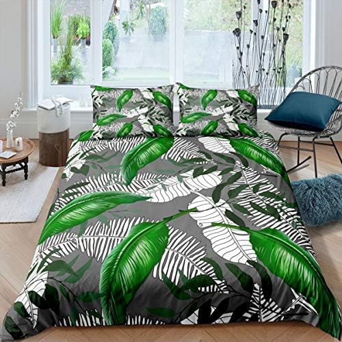 Kids Cute Koala Decor Bedding Set Toddler Cartoon Animal Duvet Cover Set for Kids Boys Girls Botanical Branches Comforter Cover Lovely Gray Quilt Cover Bedroom Collection 2Pcs Single Size
