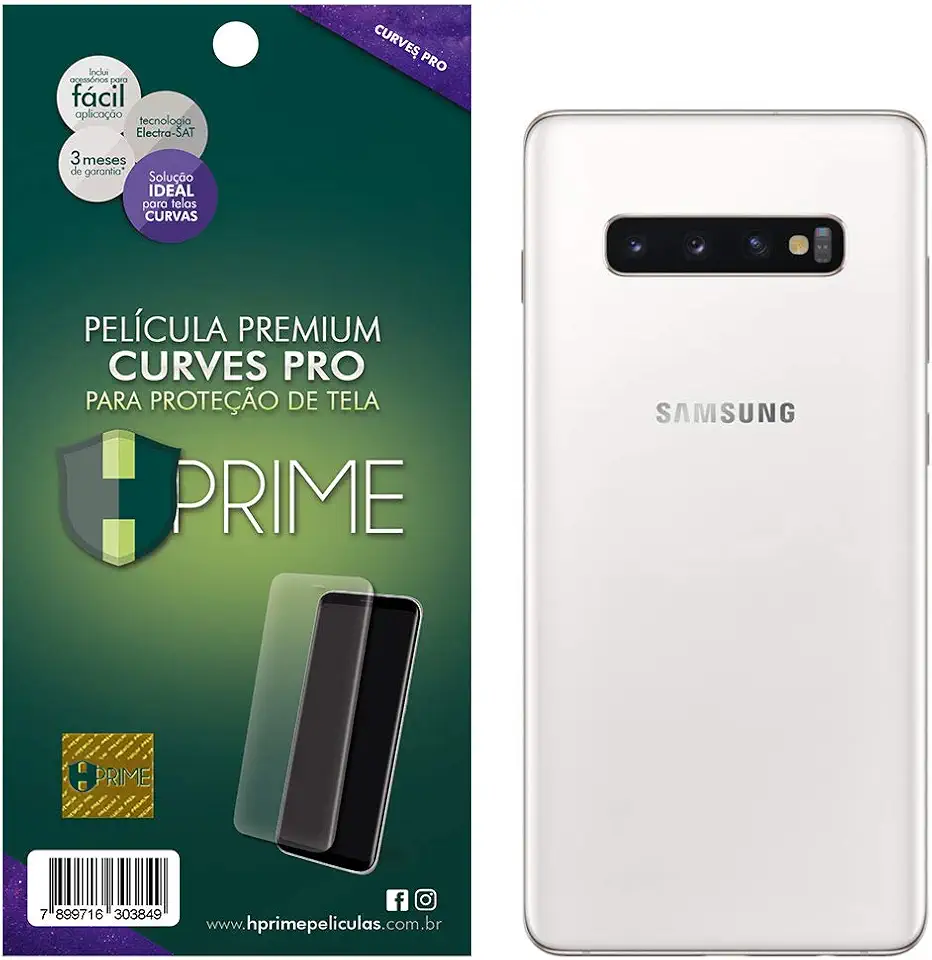 Pelicula Curves Pro para Samsung Galaxy S10 Plus - VERSO, HPrime, Película Protetora de Tela para Celular, Transparente