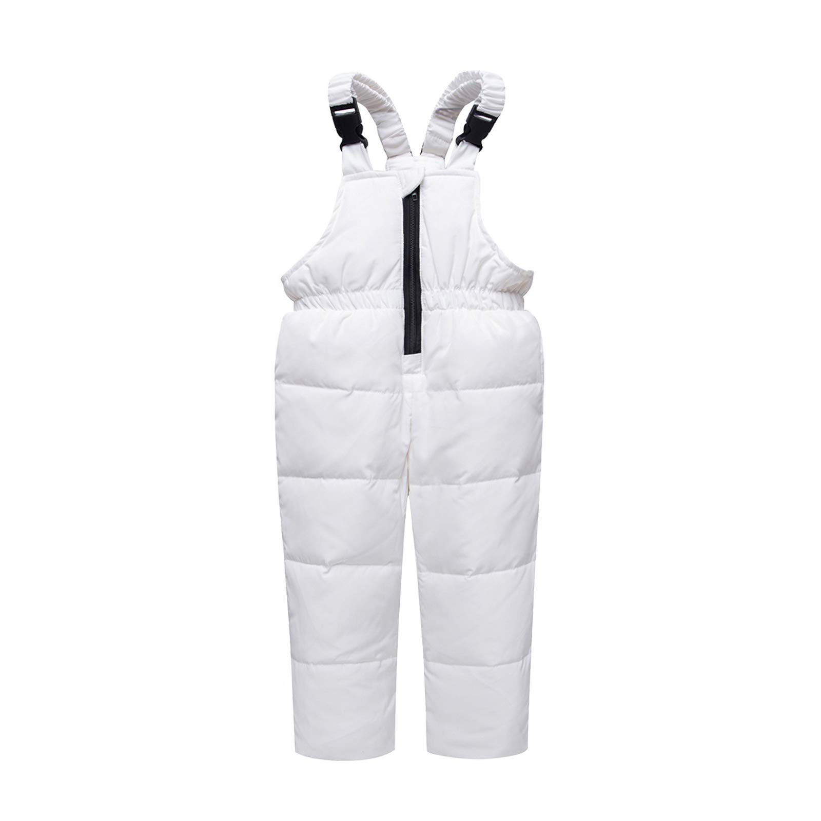 amropi Traje de Nieve Niña Niño Chaqueta con Capucha + Pantalones 2 Piezas Invierno Conjunto de Esquí Blanco,4-5 Años