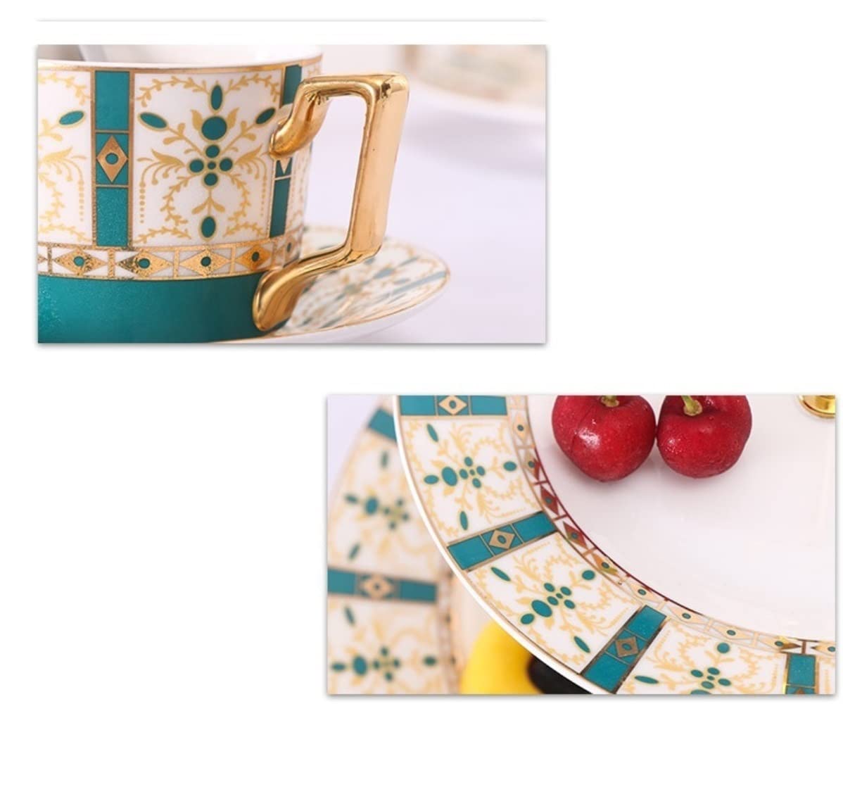 Zestaw Filiżanek Do Herbaty Kawy 14 Szt. Zestaw Do Herbaty Styl Europejski Szkliwiona Porcelana Serwis Do Kawy I Herbaty Z Filiżankami I Spodkiem Popołudniowa Herbata Drinkware Dla Domu