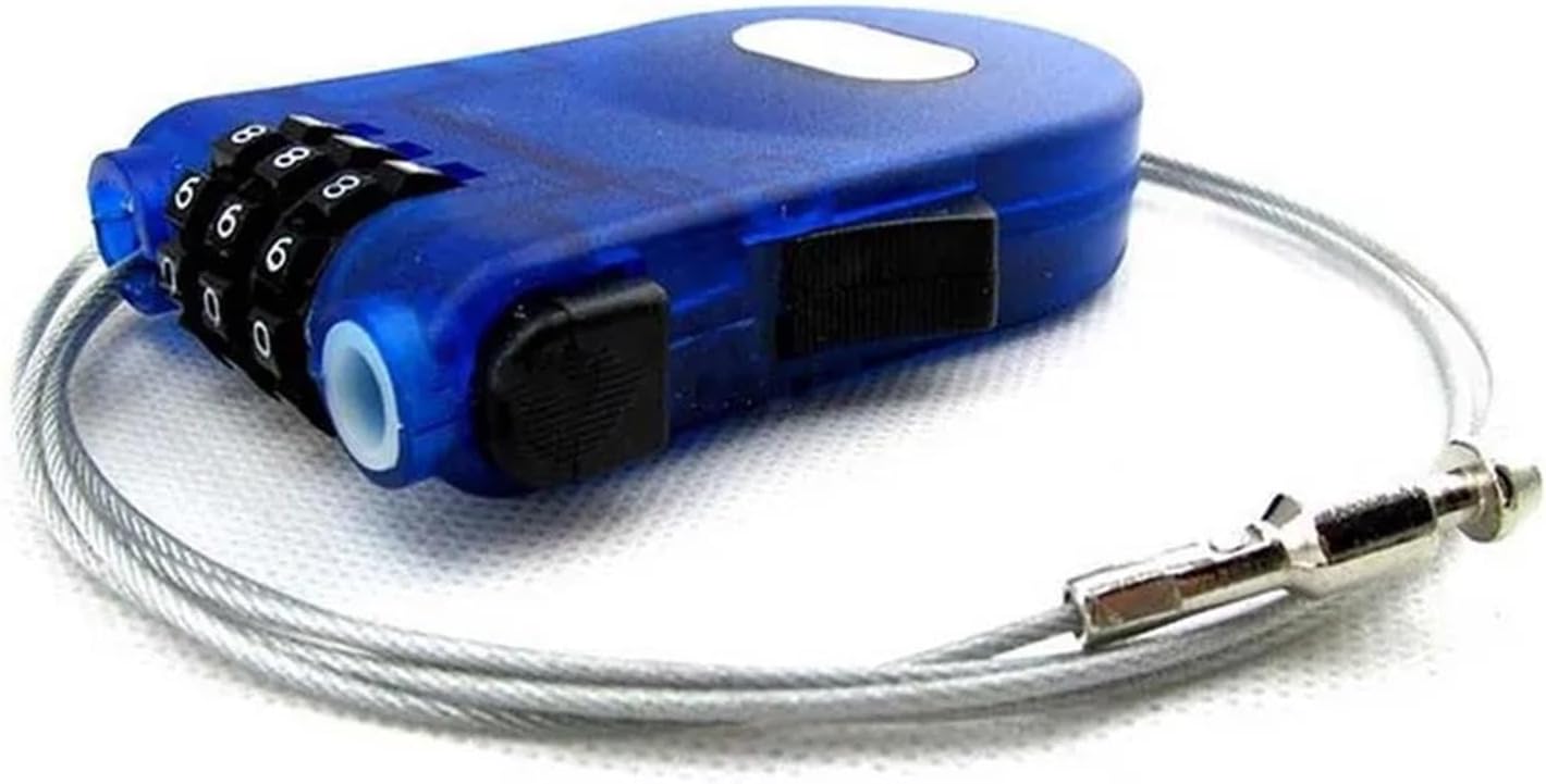 Combination Zipper Lock Luggage Suitcase Box Travel Bag 3 Digit Code Password Padlock MMS39 1Pcs(Blue)