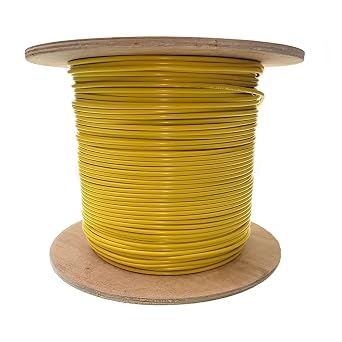 24 Strand Fiber Optic Cable Spool SinglemodeOS2, Yellow, 1000ft | 9/125, Indoor, Riser Rated, G652.D, YOFC, Aramid Yarn