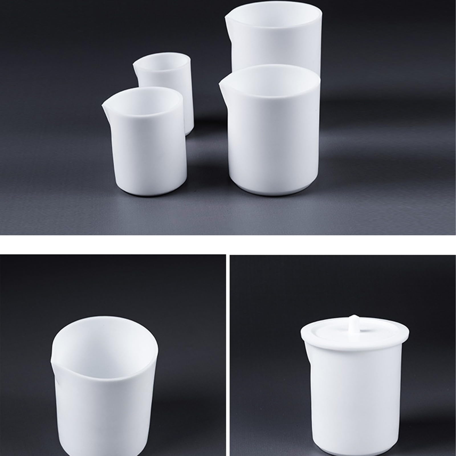 Vaso de precipitados de PTFE con álcali ácido, tapa de sellado, muestreo de campo, uso de cocina, experimento