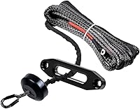 Vista 16 de Astra Depot Cuerda de cabrestante sintética de 12 hebras, 50 pies x 1/4 pulgadas, 7000 libras, protección contra el calor, ATV, UTV, KFI SUV, coche