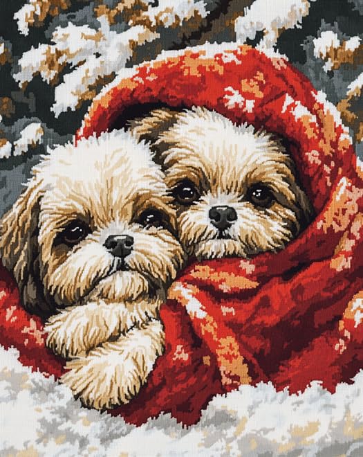 絵画 油絵 犬 シーズ シーズー犬とビーチのスケッチ No.1】海・犬の絵・犬のイラスト