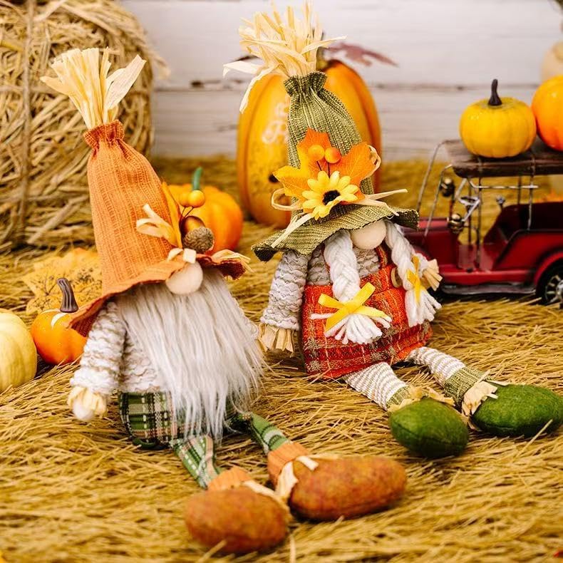 Thanksgiving Fall Decor – Cute Plush Gnomes for Home, Office, Indoor, Room, Mantel, Shelf, Tiered Tray, Porch, & Desk – Harvest Table Centerpieces & Autumn Gifts for Thanksgiving - Image 5