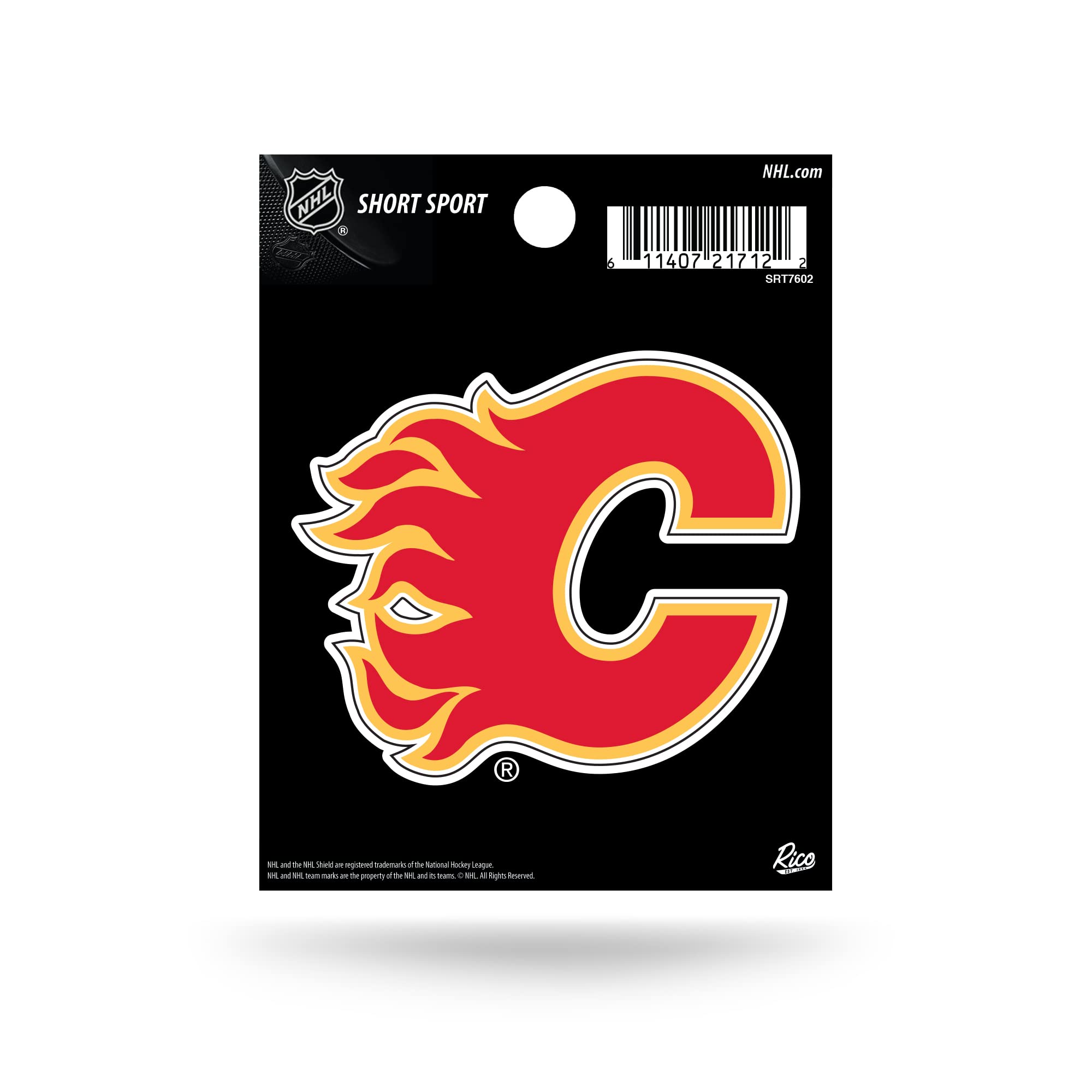 Rico Industries NHL Calgary Flames Die Cut Team Logo Short Sport Sticker