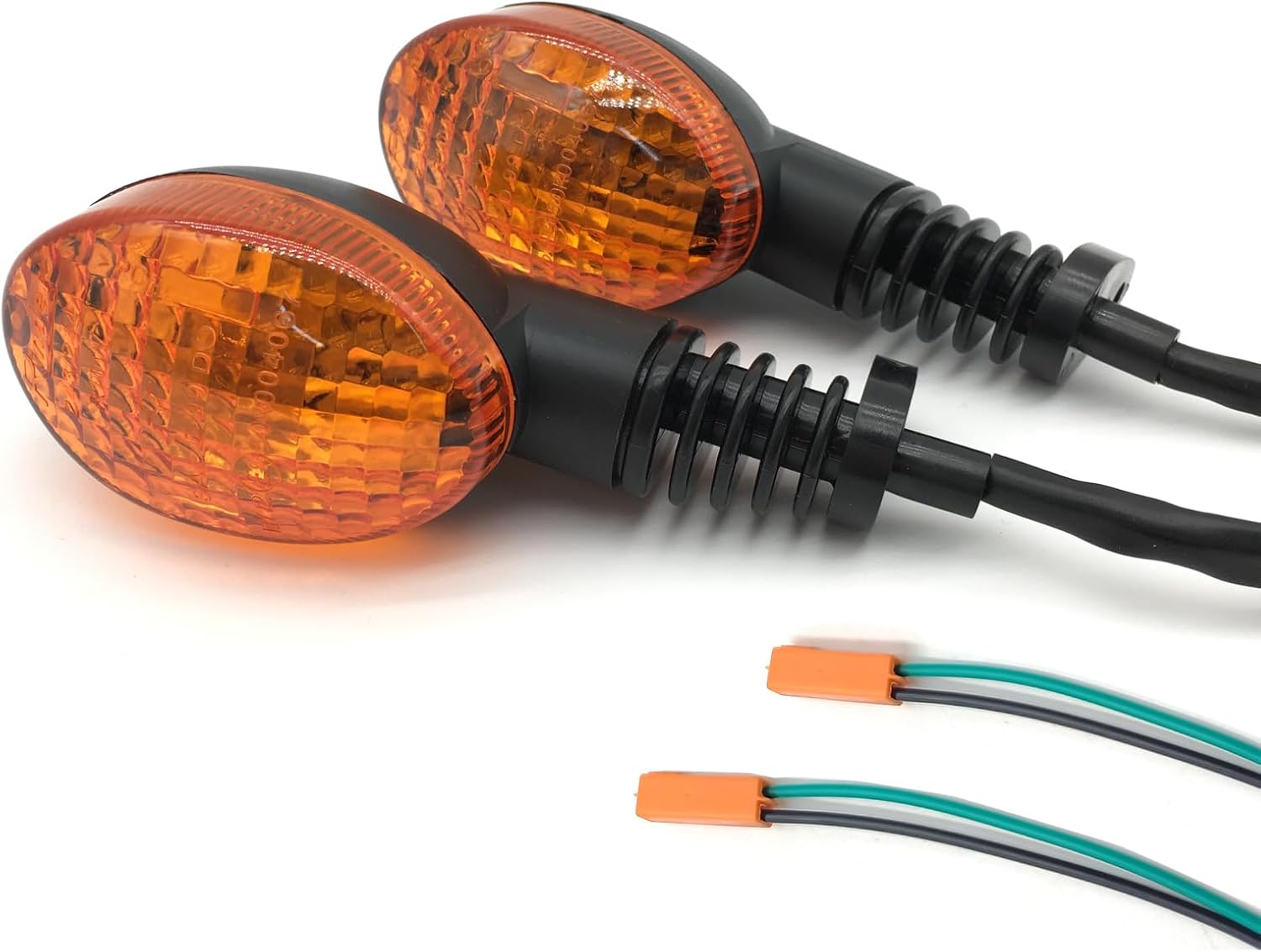 2Pcs Motorcycle Turn Signals Indicator Light Compatible With KAWASAKI EX250R Ninja 250 250R KLX250SF KLX250SF KLX230 KLX230SM VN650 Vulcan S Blinker Bulb Lamp (Clear)