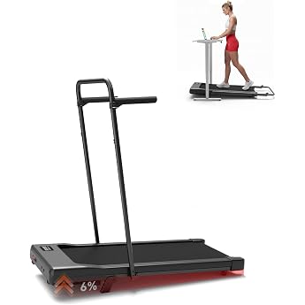 Superun Walking Pad with Incline 6% Treadmill for Home with App Max 6 km/h and 12 km/h Version Desk Treadmill up to 136 kg Load Capacity with Multiplayer Racing and Training Courses Experience on