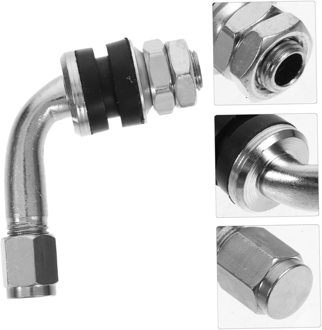 Zerodeko Wheel Tire Valve Extensions 8pcs 90 Degree Valve Stem Adapters for Bikes Motorcycles Scooters