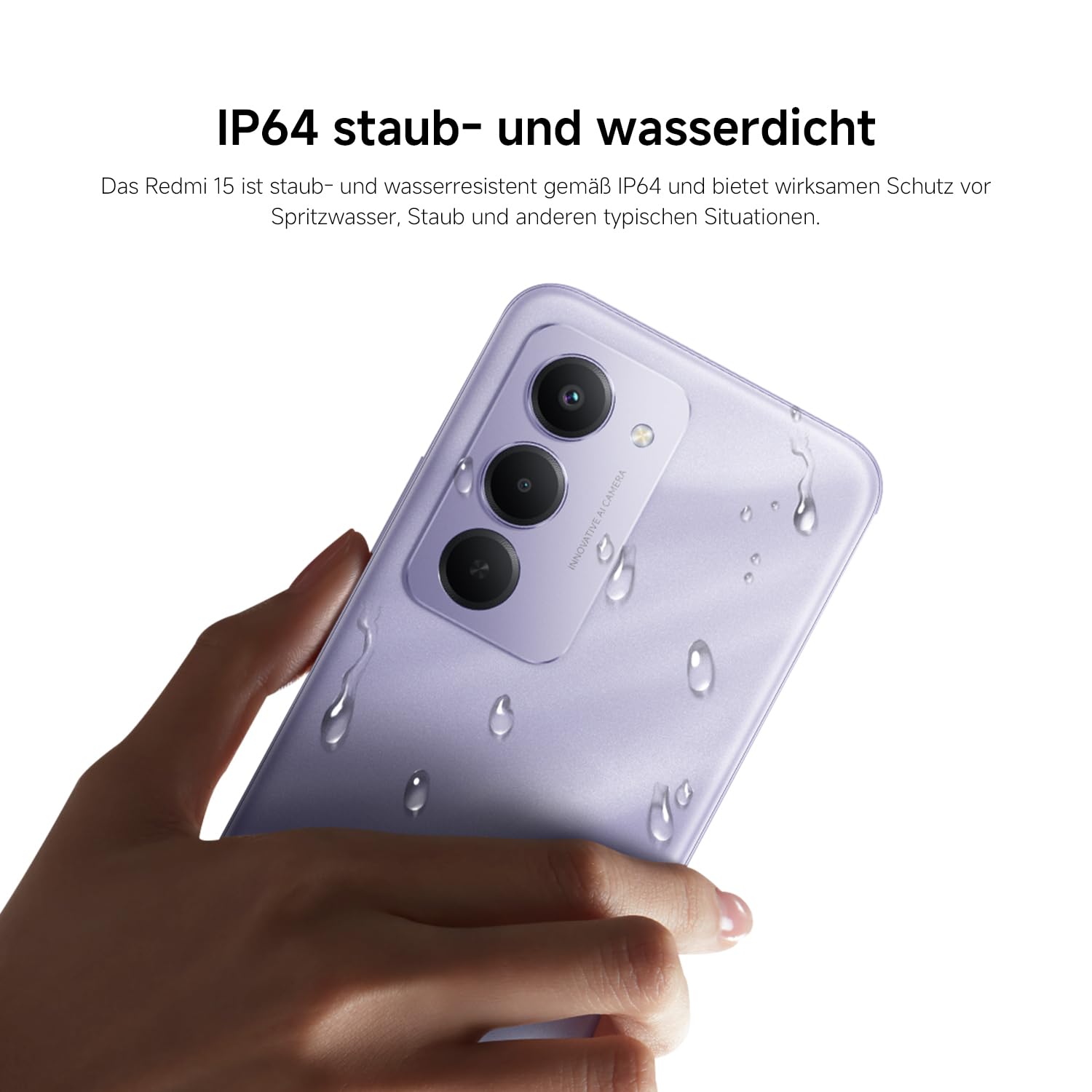 XIAOMI Redmi 15, Smartphone 6+128GB, Handy mit Android, 6,9" FHD+ 144Hz DotDisplay, Snapdragon 685, 50MP KI-Dualkamera, 7000mAh Akku, Midnight Black