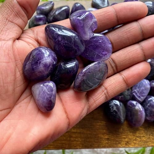 Miniatura 6 de Zenkeeper Piedra curativa de cristal de amatista pulida, 12 libra, cristal de amatista para Wicca, Reiki, cristal de energía curativa