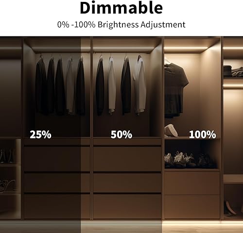 Miniatura 6 de COB - Tira de luz LED, 640 luces LED de cinta cortable, CRI93+ luces LED flexibles brillantes regulables para retroiluminación de TV, iluminación de