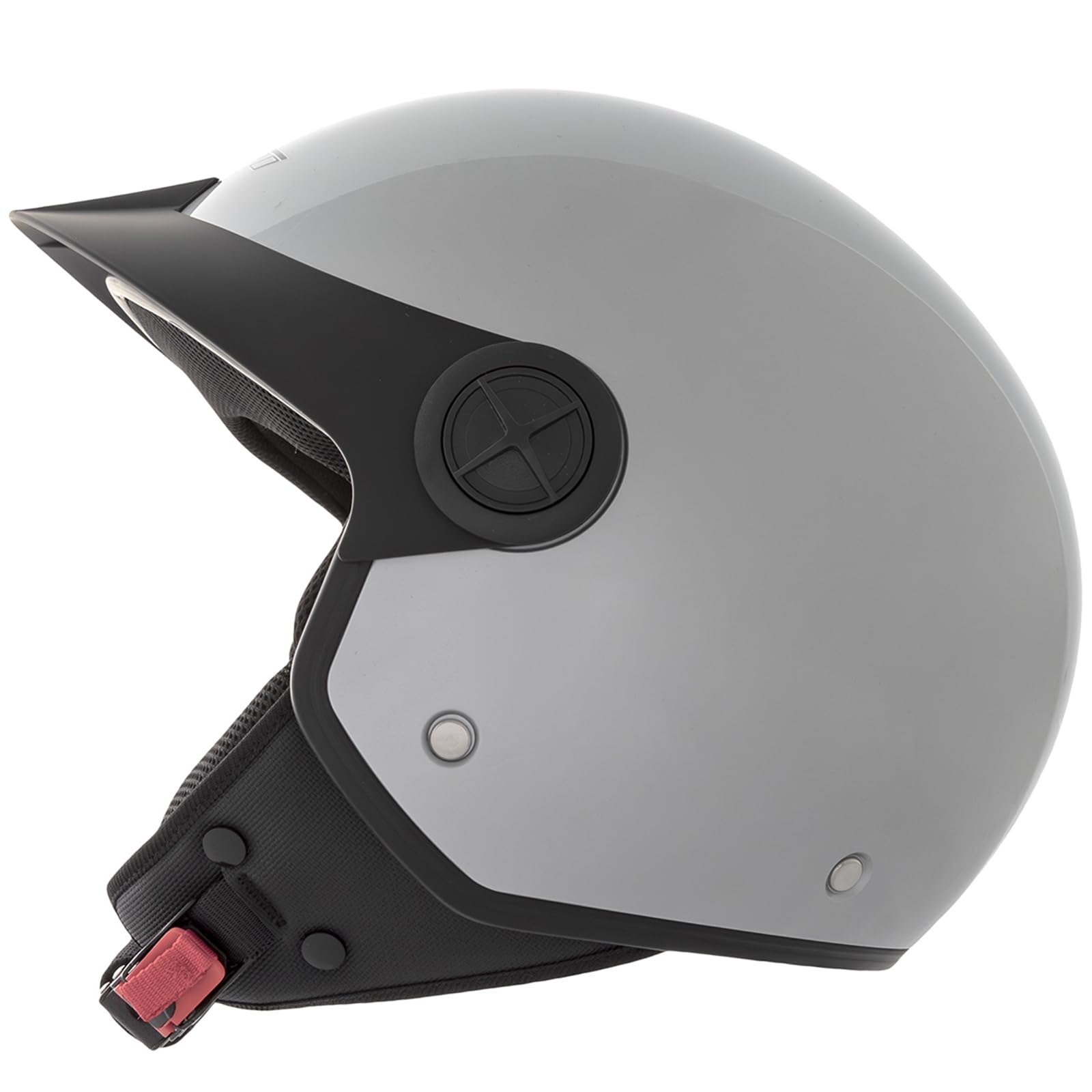 Kask motocyklowy Quad Roller otwarty kask Custom ECE 22 05 polerowany, srebrny M