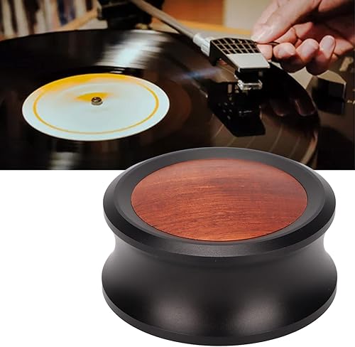 Miniatura 5 de Estabilizador de peso de registro, abrazaderas de peso de placa giratoria Estabilizador de peso de madera maciza del reproductor de discos de
