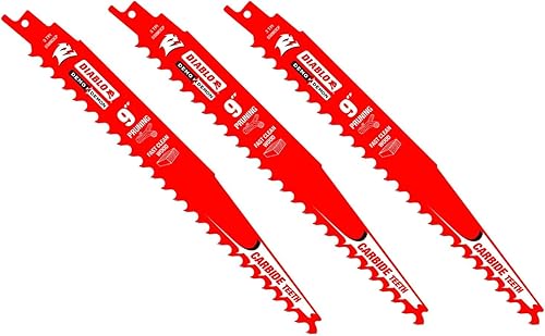 Diablo Demo DS0903CP3 - Hojas de sierra recíproca con punta de carburo Demon para podar y limpiar madera, diseño de dientes de carburo, 9 pulgadas