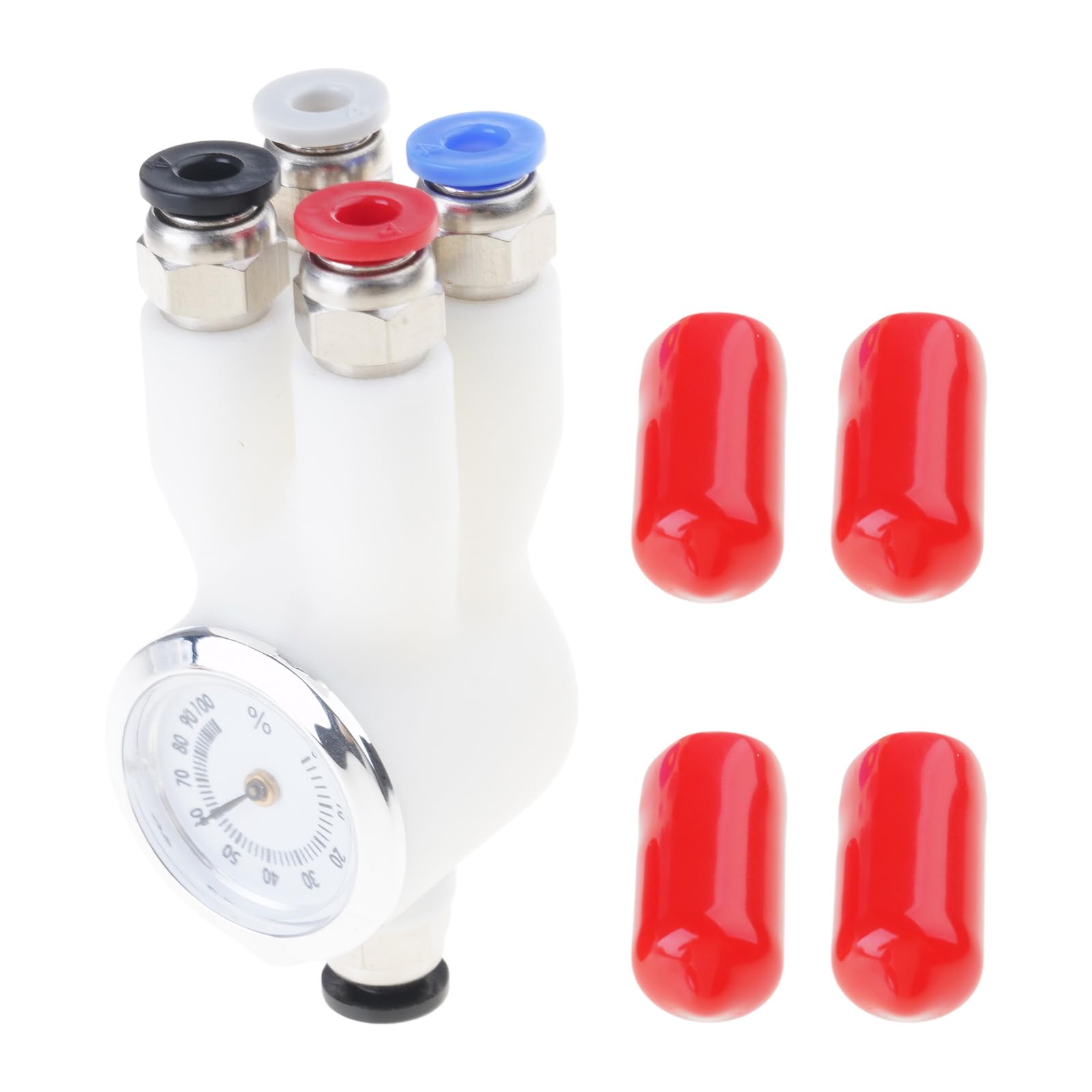 4 Channel 3D Printer Filament Connector Transparently Internal Pathway Easy Feed for X1C 3D Printers Smooth Filament Feeding