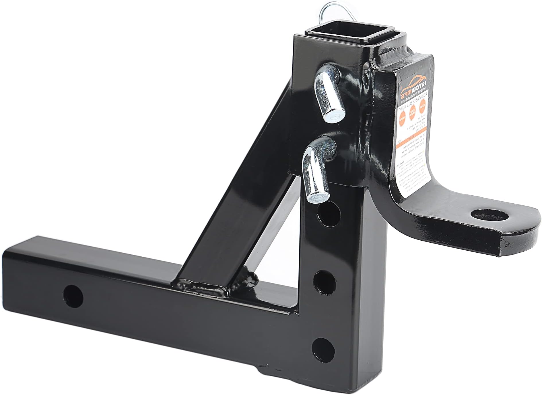 Class III/IV 8-Position Adjustable Trailer Receiver Ball Mount with 2 Sets Pin&Clips for (GTW 6,000 lbs)