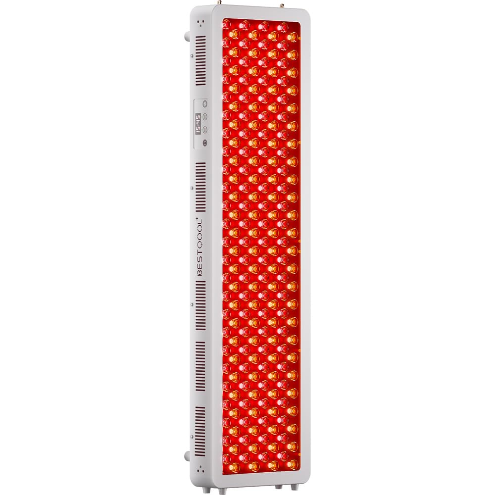 BestQool Red Light Therapy Device for Body Face 4 Wavelengths Full Body Near Infrared Therapy Lamp Dual Chip