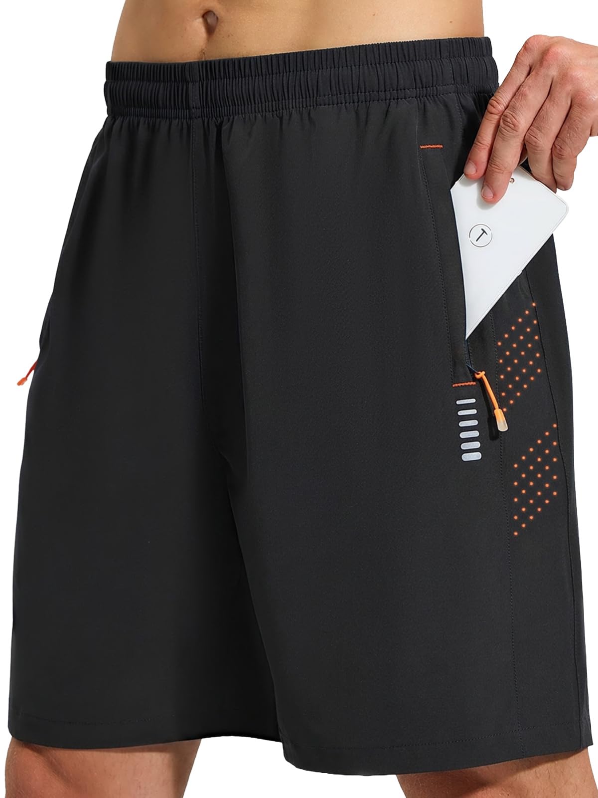 Cimic Pantalon Corto Hombre para con Bolsillo, Transpirables de Secado Rápido Correr Ropa Deportiva Hombre, Gym, Fitness,Tenis