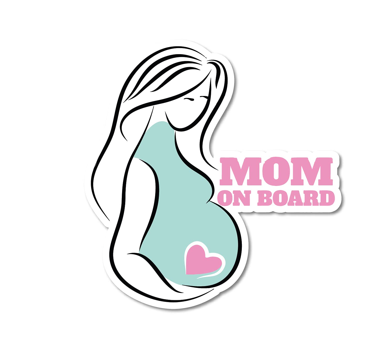 ISEE 360® Mom On Board Autographics Printed Car Stickers for Car Bumber Bonnet Window Glass Side Door Exterior Outdoor Sticker Multicolored L X H 14.3 X 15 Cms