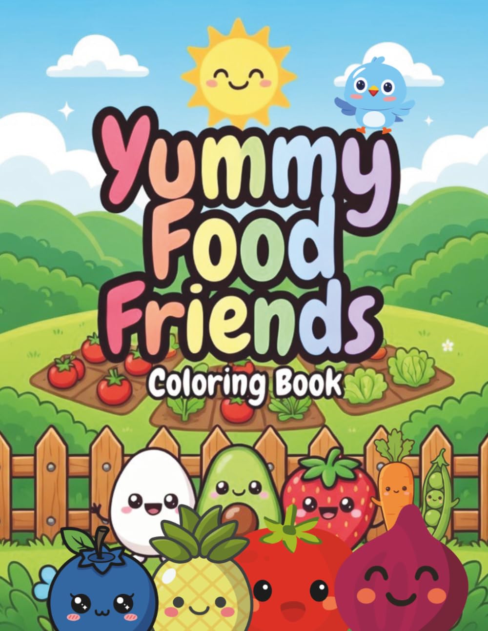 Yummy Food Friends: Coloring Book