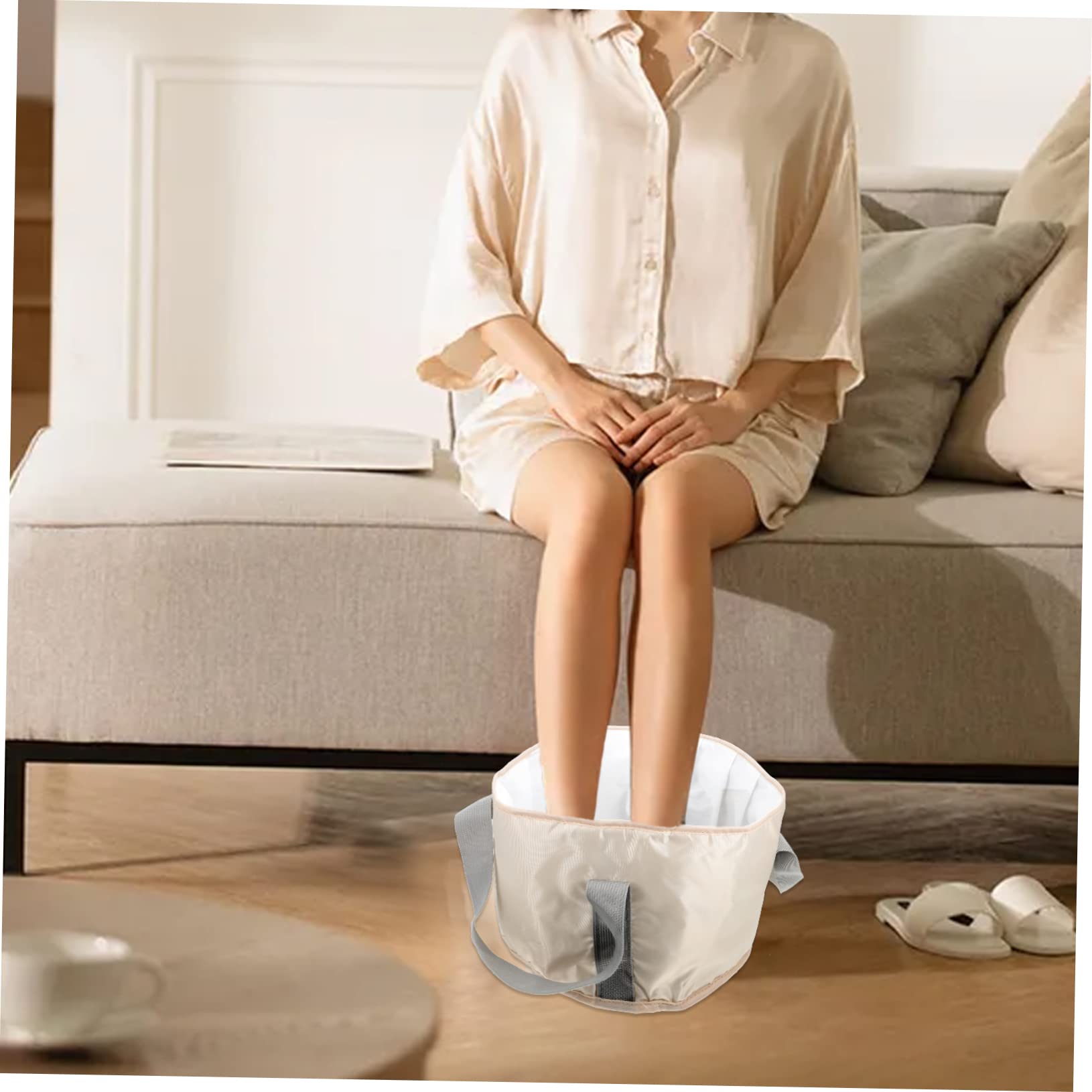2pezzi Borsa Viaggio Per Pediluvio Portatile Per Bagno All Per Relax Dei Design e Materiale Isolante e Resistente
