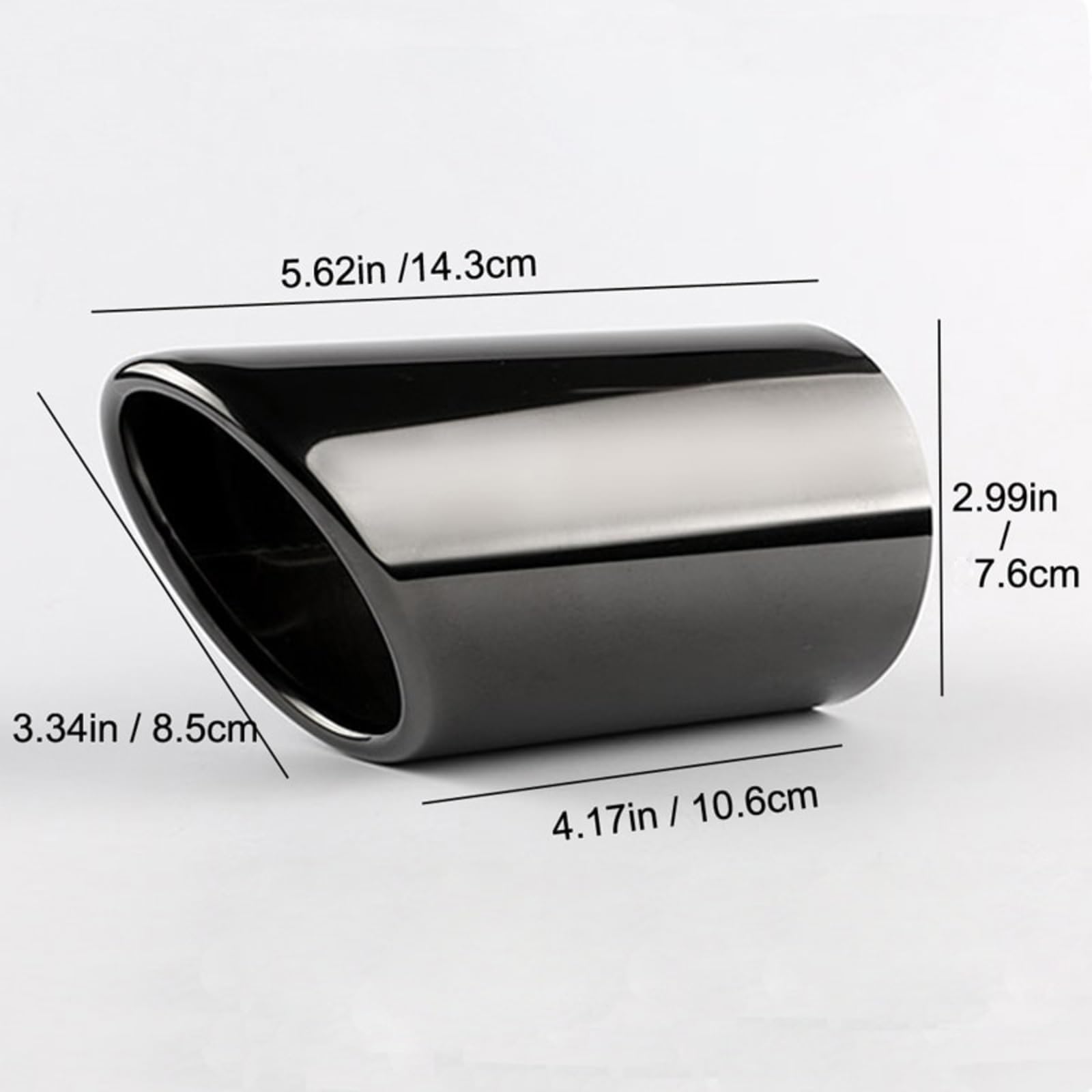 2 szt. osłona końcówki wydechu samochodowego kompatybilna z Audi A4 B8 A3 A1 Q5 i VW Tiguan Volkswagen Passat B7 CC akcesoria do wykończenia układu wydechowego(Black)