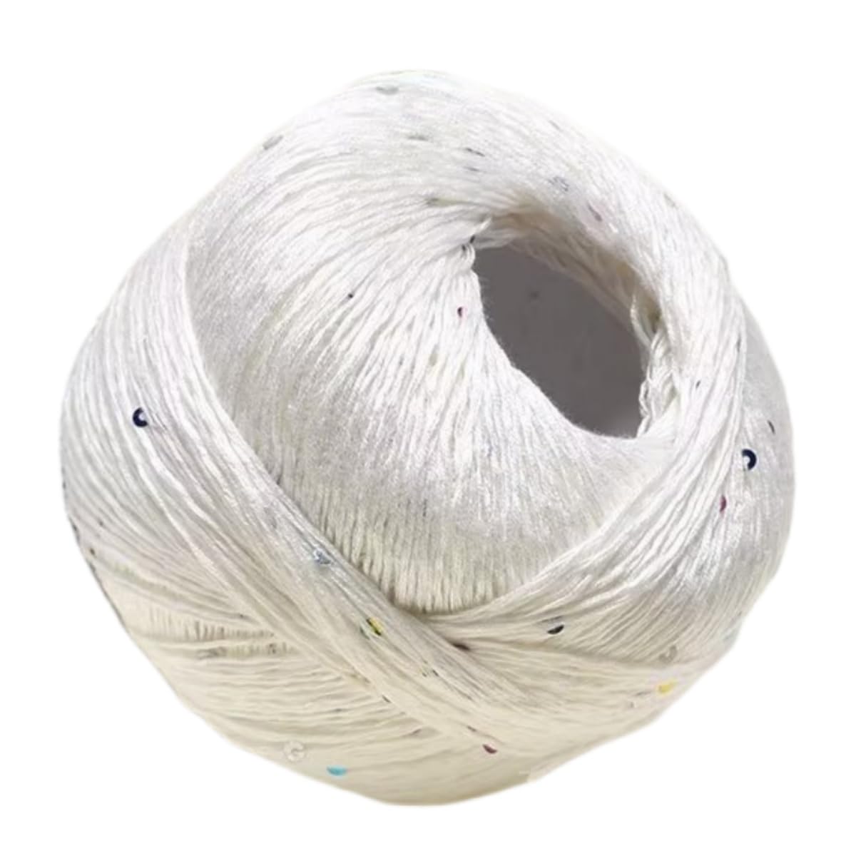 Silk Cotton Knitting Yarn, 100g Yarn with Sequins, Sweat-Absorbent, Heat Resistant, Skin-Friendly, Ideal for Clothes, Knitting Accessories and Crochet (Type 11)