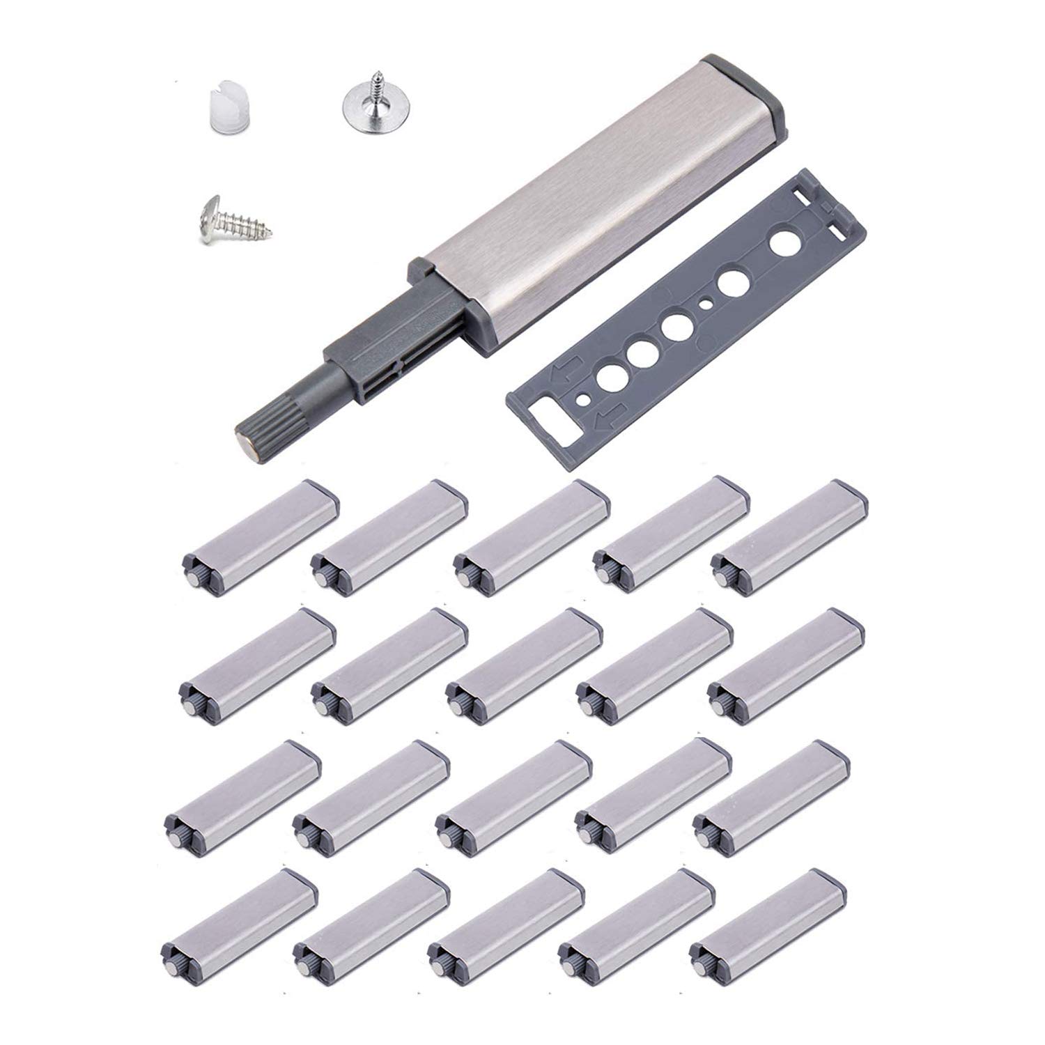 F Season 20X Push To Open System Damper Buffer Drawer Hinges Catch Set Stainless Steel