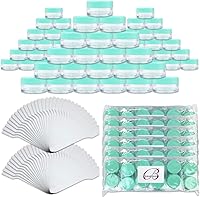 Vista 16 de Beauticom® 4 piezas de lavanda azul bebé tarro vacío de plástico transparente de 0.3 fl oz/0.35 oz recargable crema cosmética sombra de ojos uñas