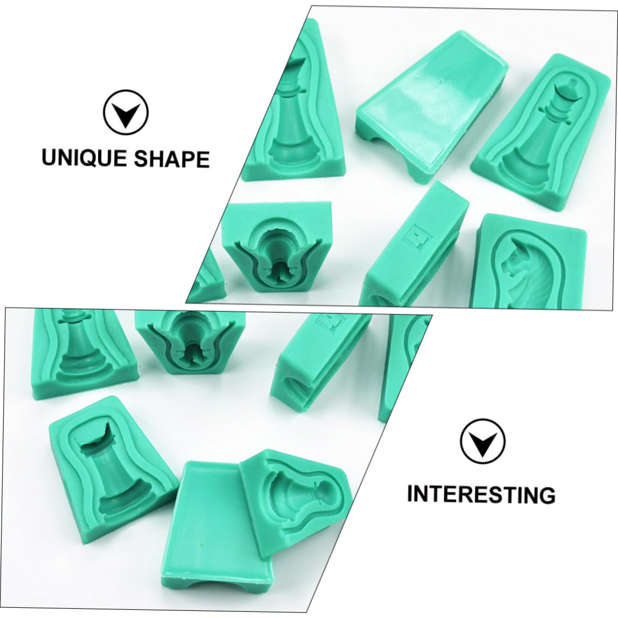 GLEAVI 12 Pièces Moules à Chocolat En Silicone 3d Forme D'échecs, Moules à Pâtisserie Créatifs, Résistants Et Faciles à, Pour Amateurs Et Professionnels, Cuisson Maison Et Décora