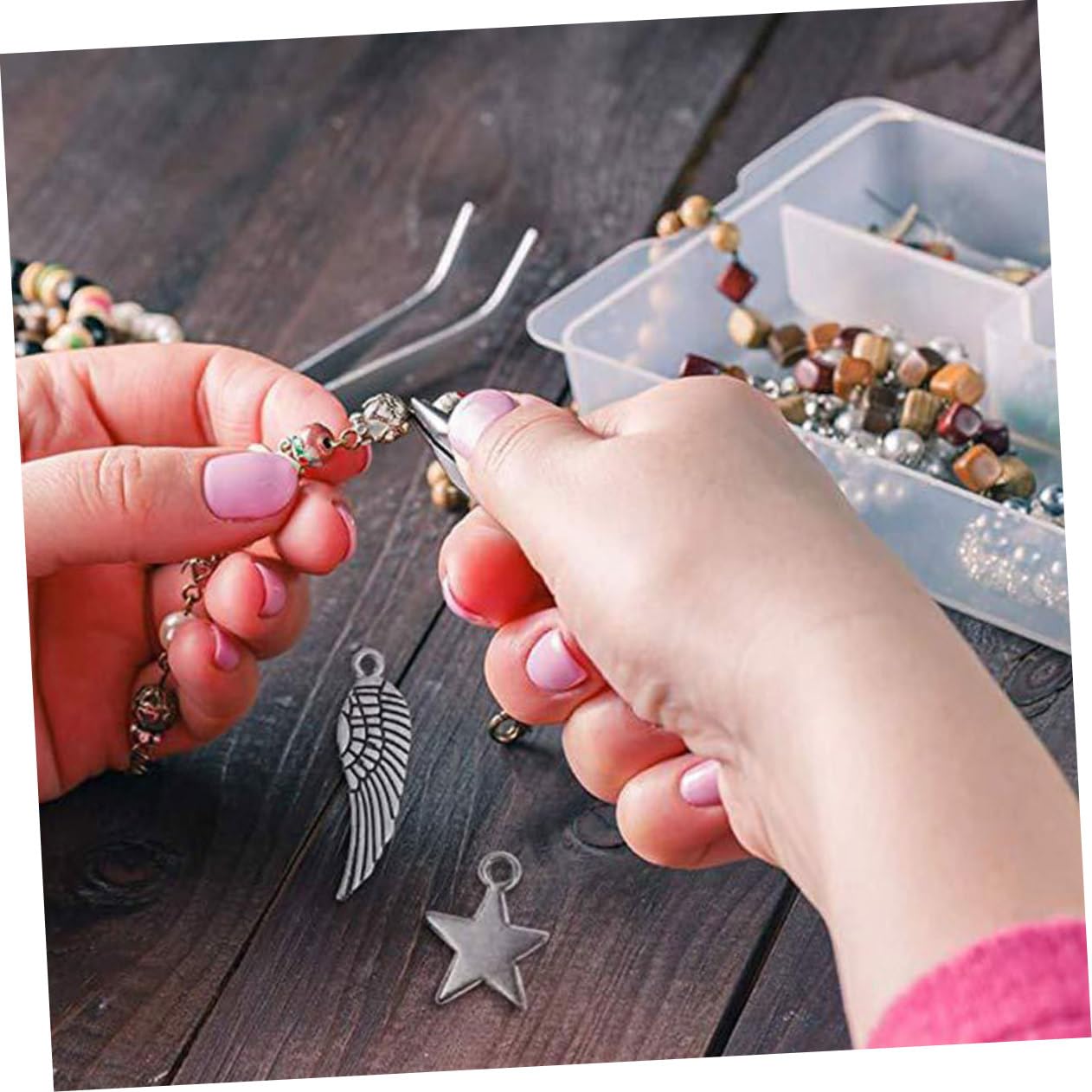 HOODANCOS Kit per Creazione Gioielli 1186 Pezzi, Set Tre Livelli