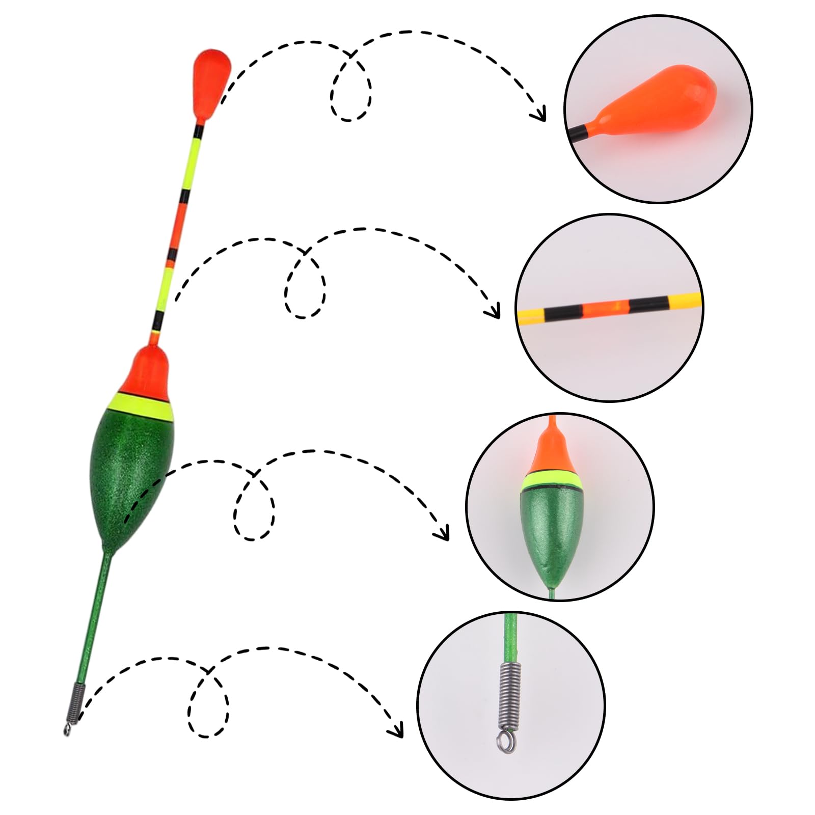 Kit Pêche 205 Plombs + 10 Flotteurs + 4 Stops + 3 Émerillons - Matériel De Pêche Pour Débutants Et Confirmés