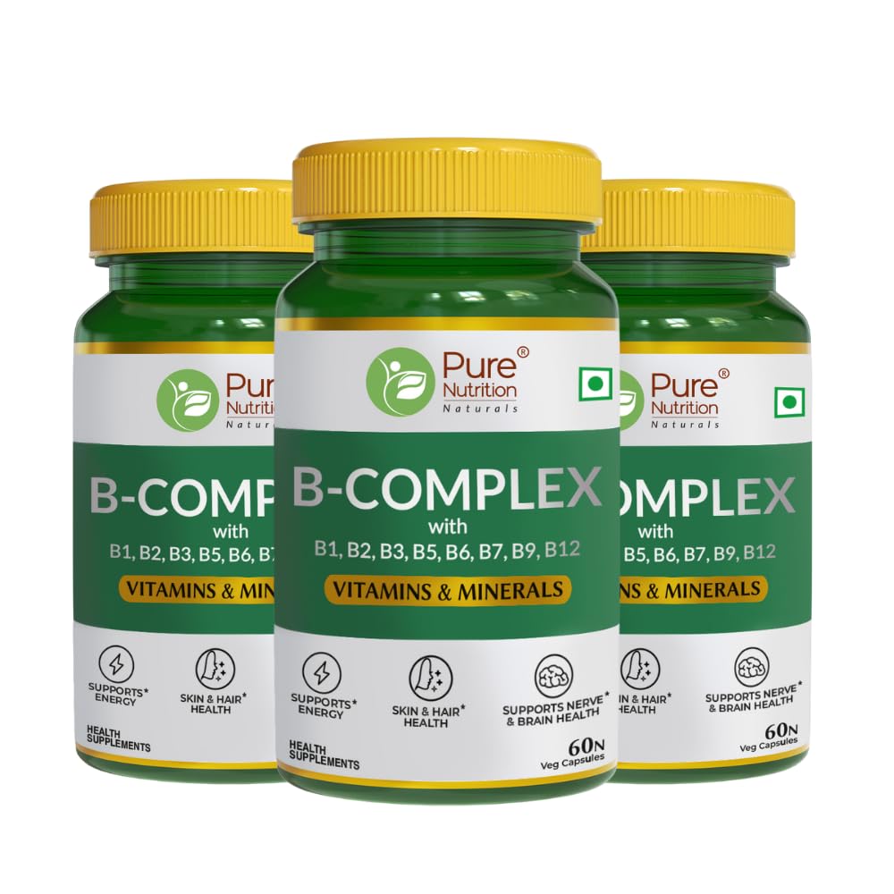 Pure Nutrition Vitamin B-Complex Tablets - 100% RDA for B Vitamins with ...