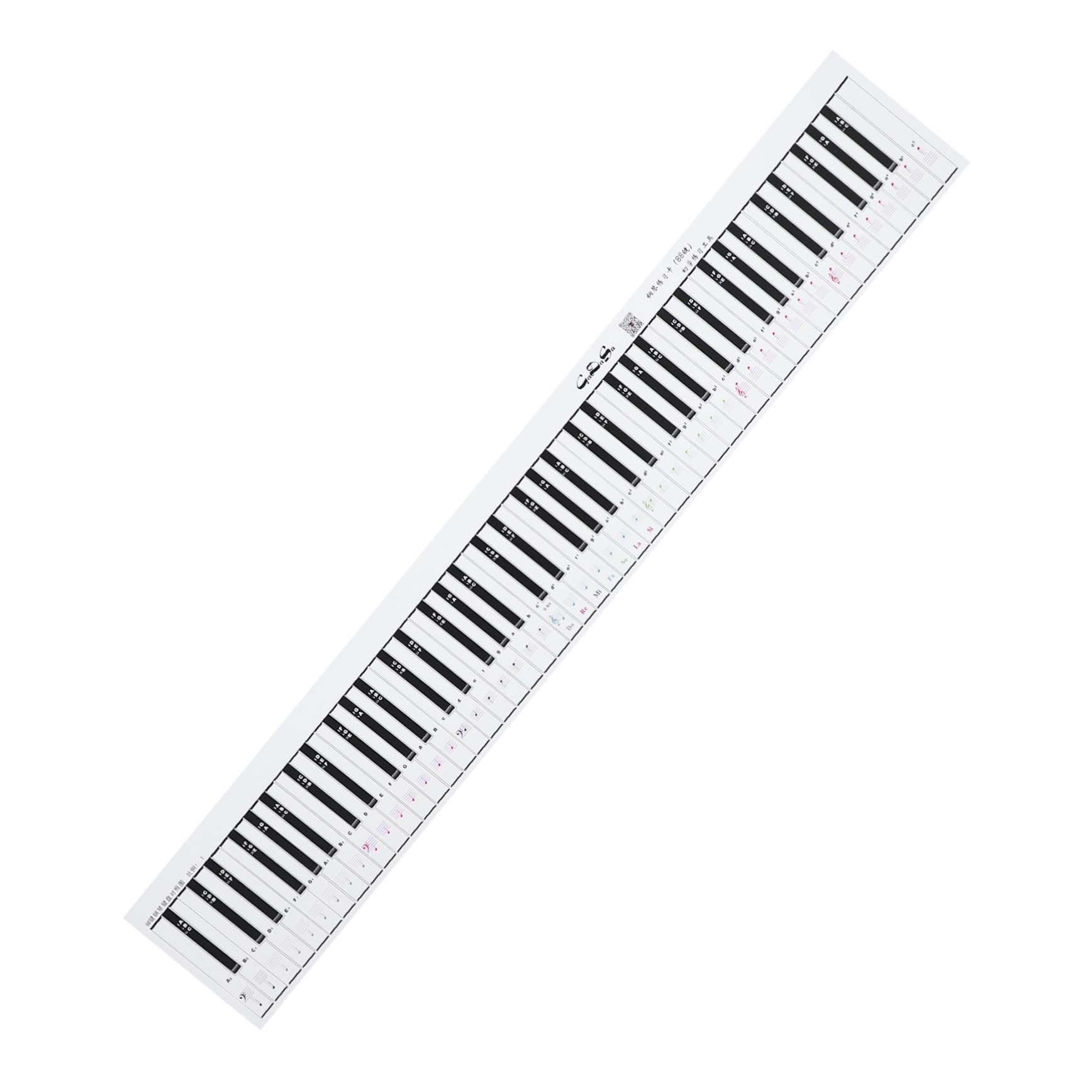 UPKOCH Papier pour Clavier De Piano 88 Touches pour Débutants, Tableau De Notes Imperméable, Simulation Doigt Pliable, Support Apprentissage Piano, Outil Éducatif Portable