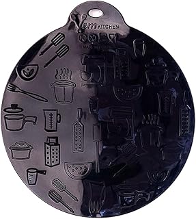 Almofada descanso de silicone preta para fogão de indução magnética an