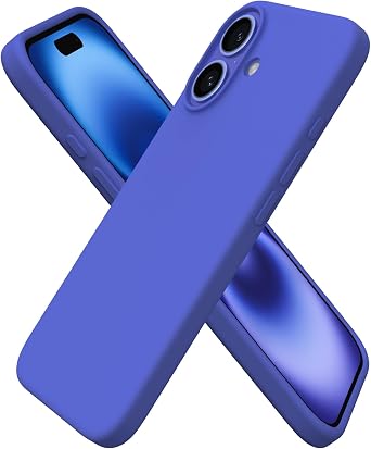 ORNARTO for iPhone 16 Case 6.1", Slim Liquid Silicone,Ultramarine