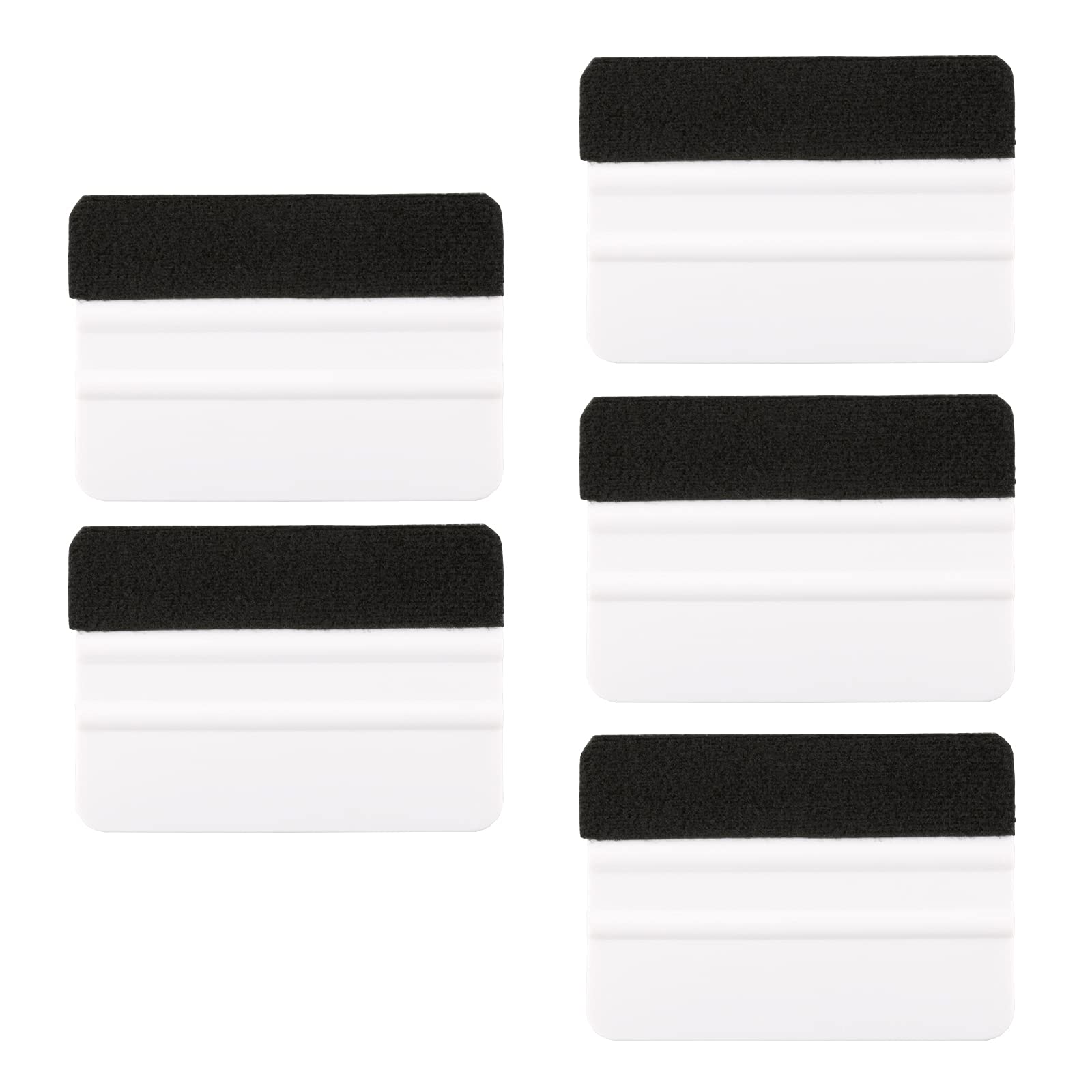 EZAUTO WRAP 5X Regular White Wet Dry Felt Edge Vinyl Window Decal Headlight Tint Squeegee Application Tool Scraper