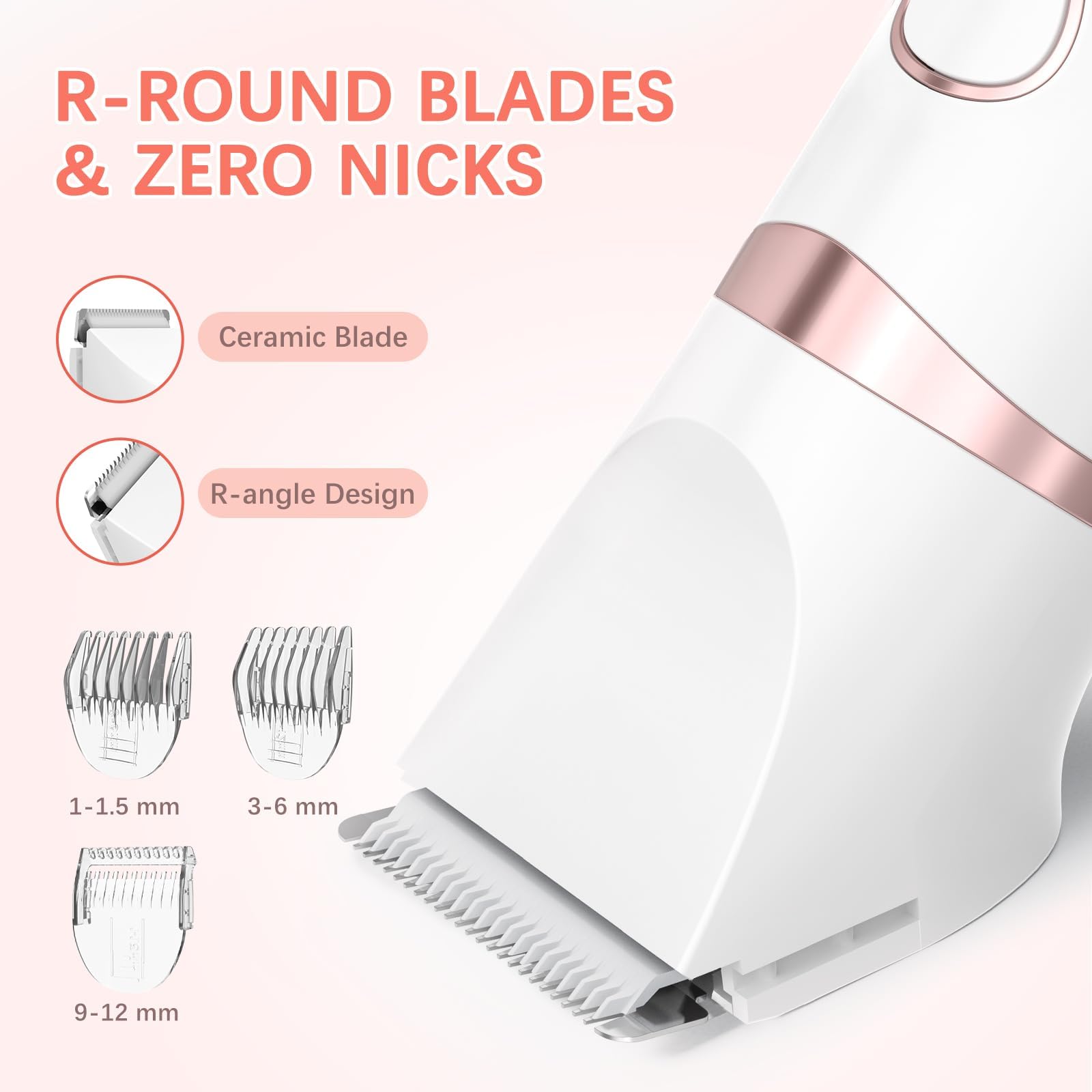 Electric Lady Shavers For Women, Rechargeable All-in-1 Bikini Pubic Hair Trimmer & Facial Hair - View #7