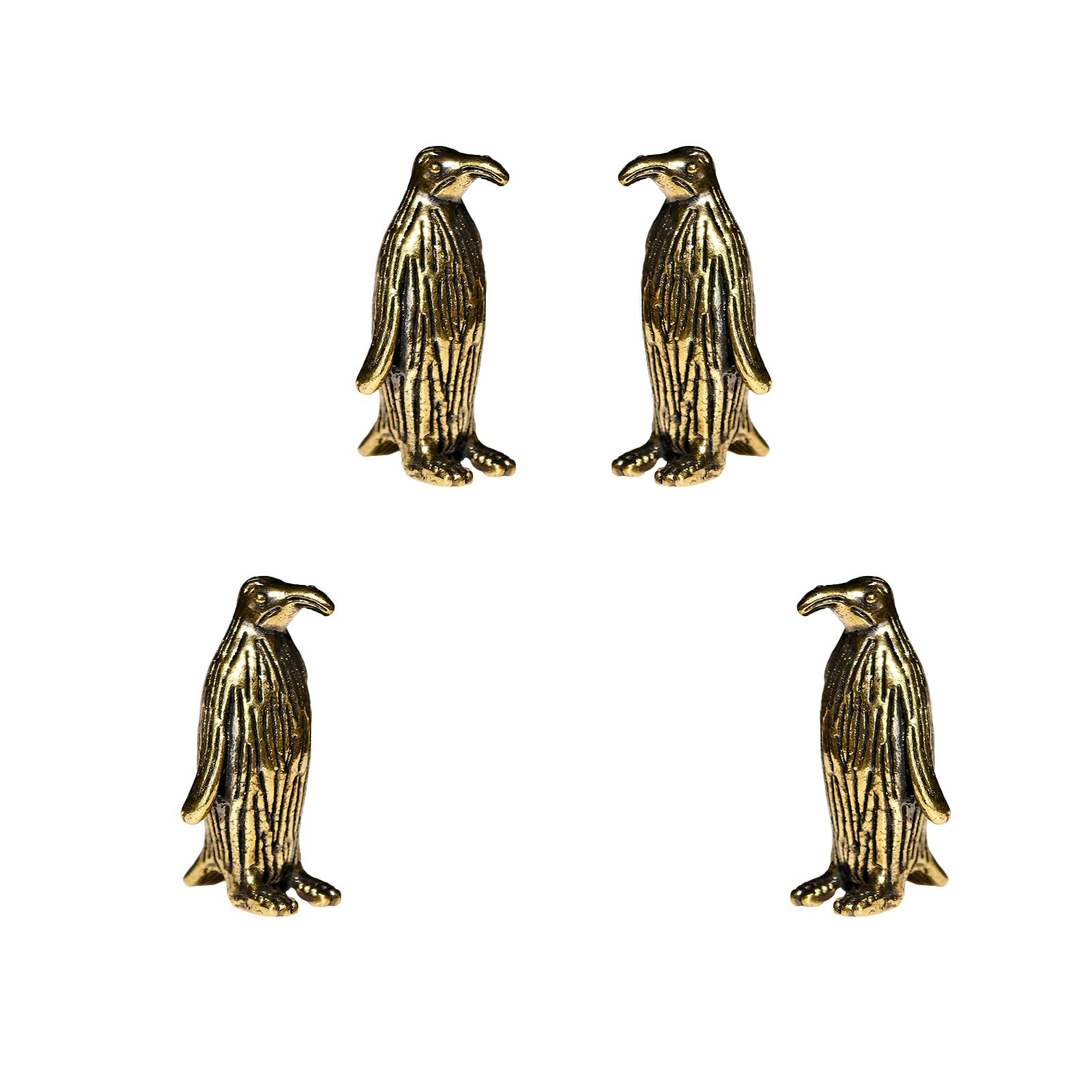 Figurine pingouin en laiton massif faite à la main pour bureau raffiné