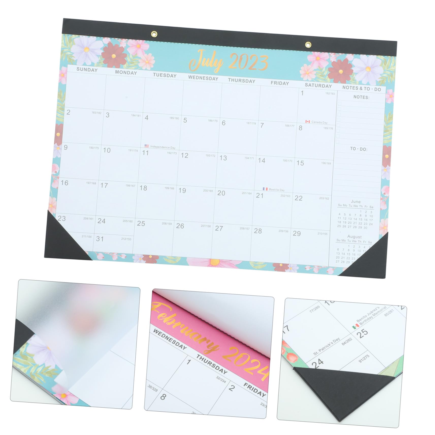 Calendario de Pared Colgante Transparente con Diseño Calendario Mensual para Planificación y Oficina Espacio para Escribir Objetivos y Eventos Práctico y Decorativo