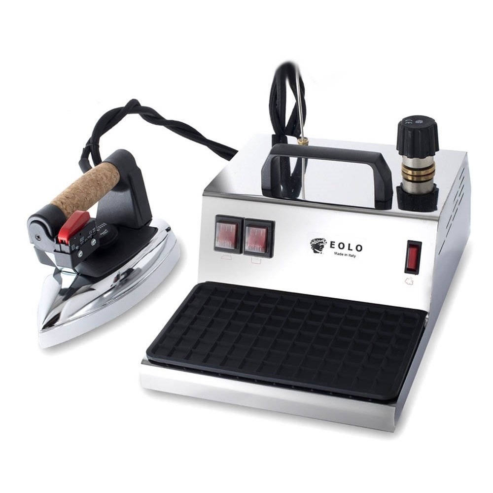 EOLO Ferro da Stiro a Caldaia GV01 Inox V4 Professionale con Paravapore Caldaia in Rame a Risparmio Energetico A++ Resistenza Esterna Anticalcare Corazza Acciaio Inox Garanzia 5 Anni Made in Italy