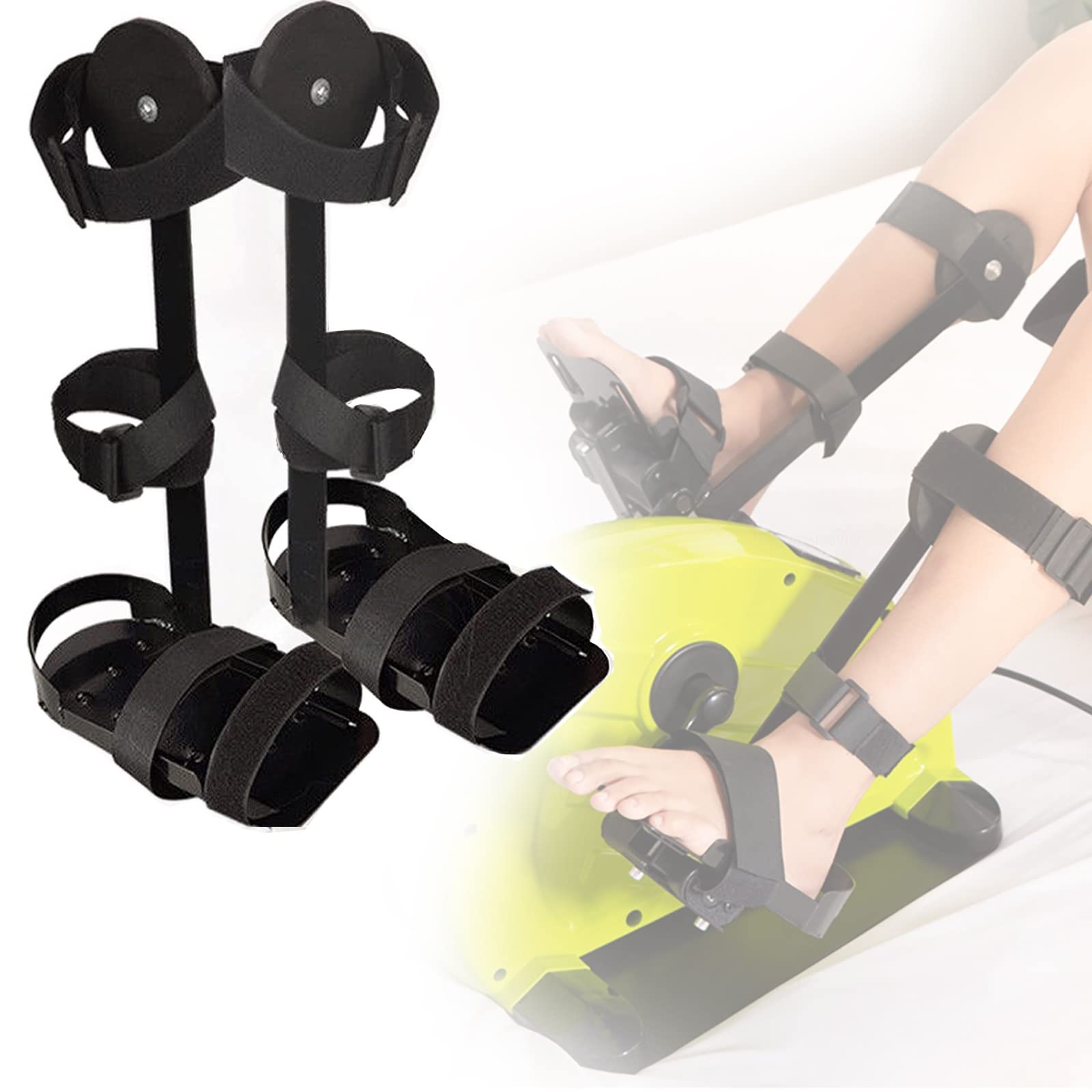 Für Beinschutzhalterung Pedaltrainer, 1 Paar Feste Stützhalterung Für Beinknöchel, Verlängerte & Verbreiterte Anti-rutsch-pedale, Für 