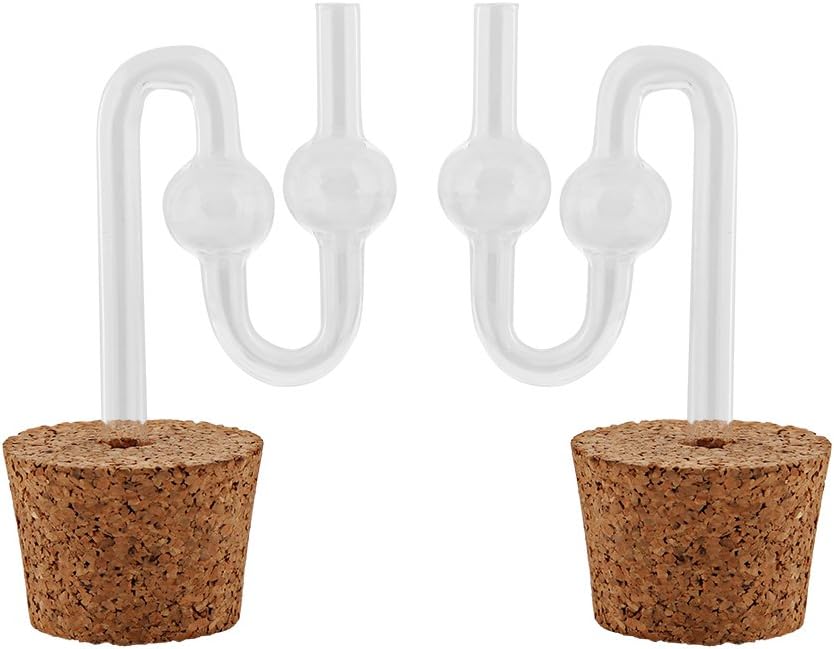 BrewMart India Glass Airlock “S” Shaped with Cork
