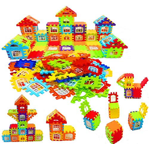 AEXONIZ TOYS Unbreakable House Building Blocks Toy Set for 3-8 Years Old Kids Boys & Girls,Multi Color (72 Piece with Window) Toy Review India (Iknoor World )